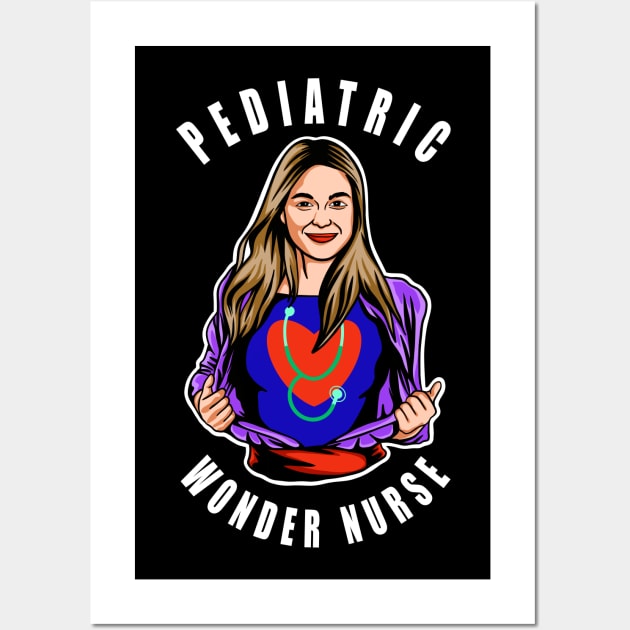 Pediatric Nurse Pediatric Wonder Nurse Wall Art by SpaceKiddo